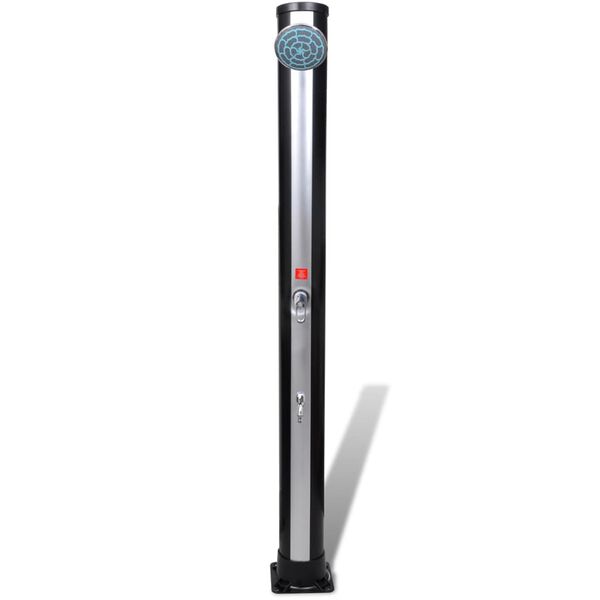 vidaXL Saulės energija šildomas lauko dušas su galvute/maišytuvu, 35l