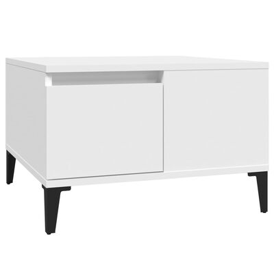 vidaXL Kavos staliukas, baltos spalvos, 55x55x36,5cm, apdirbta mediena