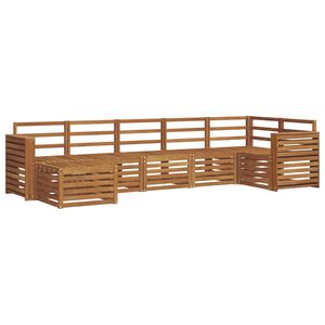 vidaXL Sofų komplektai 7 pcs Natūrali Kietos akacijos mediena