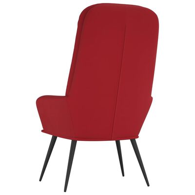 vidaXL Poilsio kėdė, raudonojo vyno spalvos, aksomas