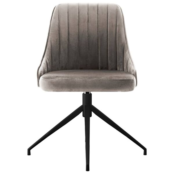 vidaXL Valgomojo kėdės, 6vnt., &scaron;viesiai pilkos, aksomas