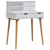 vidaXL Tualetės rinkinys FAUSKE 2 vnt. Balta 76 x 50 x 103,5 cm