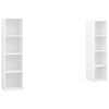 vidaXL Televizoriaus spintelės, 2vnt., baltos, 142,5x35x36,5cm, MDP