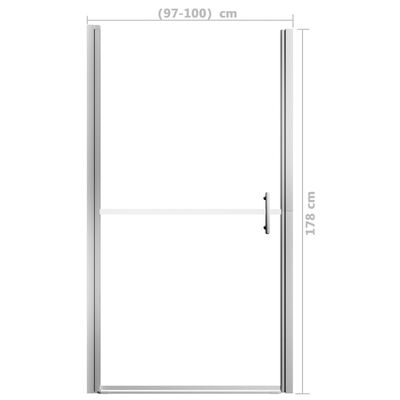 vidaXL Dušo durys, 100x178cm, grūdintas stiklas, matinės