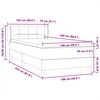 vidaXL Box Spring Lova su čiužiniu Juodas 100x220 cm aksomas