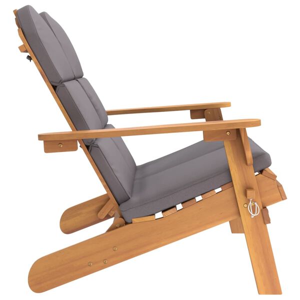 vidaXL Sodo adirondack suoliukas su pagalvėlėmis, 126cm, akacija