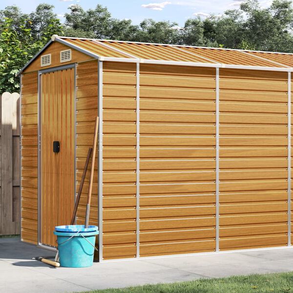 vidaXL Sodo pa&scaron;iūrė, &scaron;viesiai ruda, 191x810x198 cm, plienas