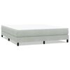 vidaXL Box Spring Lova be čiužinio &Scaron;viesiai pilka 180x220 cm aksomas