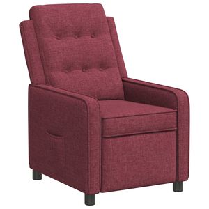 vidaXL Atlo&scaron;iamasis fotelis Vyno raudona 65 x 93 x 102 cm Audinys