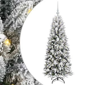 vidaXL Dirbtinė Kalėdų eglutė su 150 LED s stovu Balta 120 cm