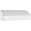 vidaXL &Scaron;unų narvas 3 pcs Sidabro 6 x 2 x 2 m Galvanizuotas plienas