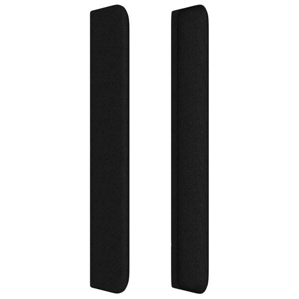 vidaXL Galvūgalis su auselėmis, juodas, 103x16x118/128cm, audinys