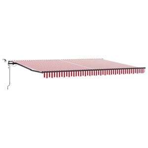 vidaXL I&scaron;traukiama markizė Raudona ir balta 450 &times; 350 cm Poliesteris