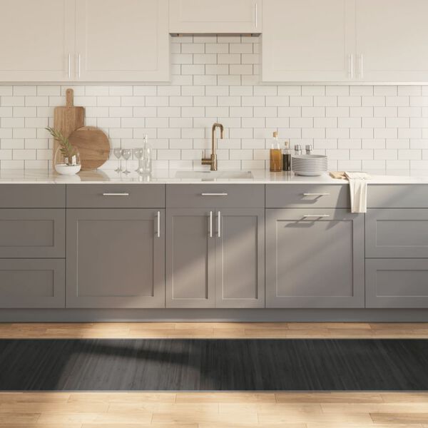 vidaXL Kilimas, pilkos spalvos, 70x500cm, bambukas, stačiakampis