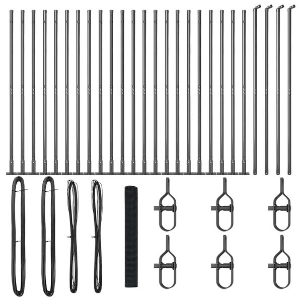 vidaXL Tvorelės stulpas Pilka 50 x 1,2 m (19 x 19 mm tinklas)