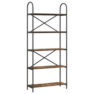 vidaXL Knygų lentyna Rūkyta ąžuolas 80 x 30 x 183 cm Apdirbta mediena