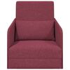 vidaXL Sofa lova 60cm Vyno raudona audinys