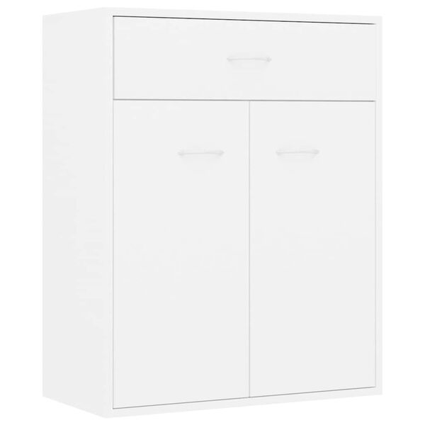 vidaXL Šoninė spintelė, baltos spalvos, 60x30x75cm, apdirbta mediena