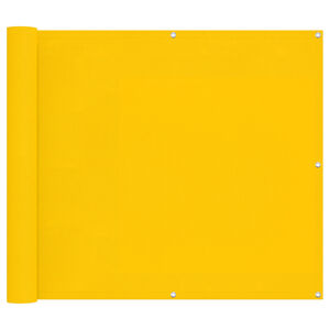vidaXL Balkono Ekranas Geltona 90 x 200 cm PU dengtas oksfordas alu