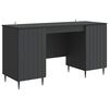 vidaXL Stalas su lentyna Juoda 142,5 x 50 x 75 cm Apdirbta mediena