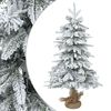 vidaXL Apsnigta mini Kalėdų eglutė 45 cm PVC ir PE Žalia ir balta
