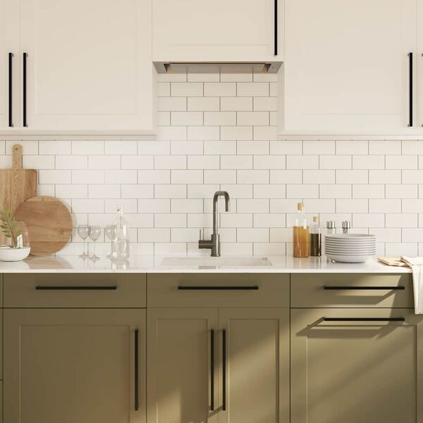 vidaXL Spintelės rankenėlės, 5vnt., juodos, nerūdijantis plienas