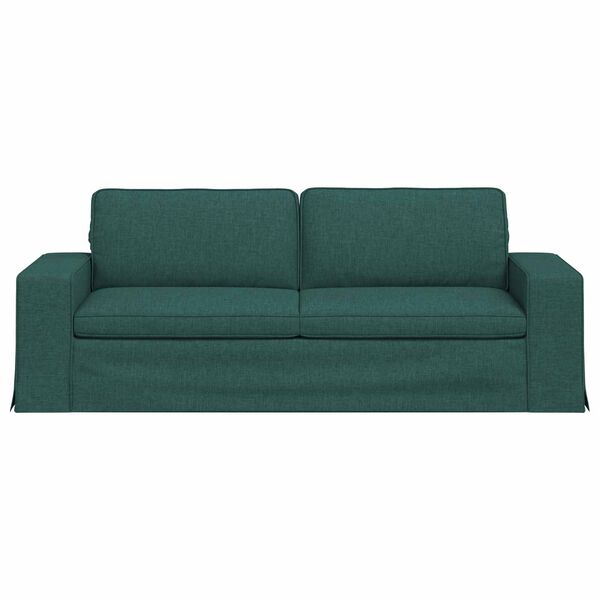 vidaXL Sofa Tamsiai žalia 222 x 80 x 82 cm audinys