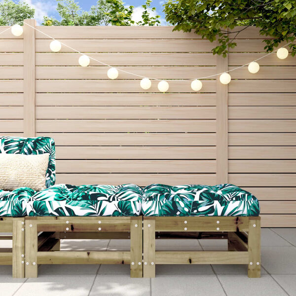 vidaXL Sodo pakojos su pagalvėlėmis, 2vnt., impregnuota pušies mediena