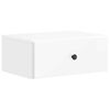 vidaXL Sieninis naktinis staliukas Itin blizgi balta 49 x 34,5 x 20 cm