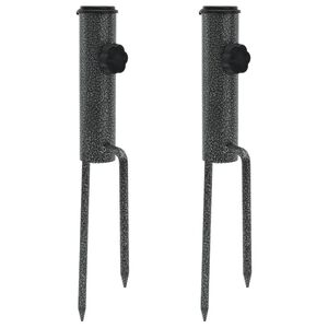 vidaXL Skėčių stovai su smaigais, 2vnt., 9x35cm, galvanizuotas plienas