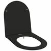 vidaXL Tualeto sėdynė Juoda 47 x 36 x 3,4 cm Duroplastas