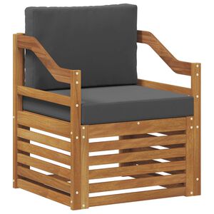 vidaXL Lauko sofa Tvirta akacijos mediena ir poliesteris Natūrali