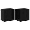 vidaXL TV sieniniai spintelės 2 pcs Juodas ąžuolas 40,5x30x40cm