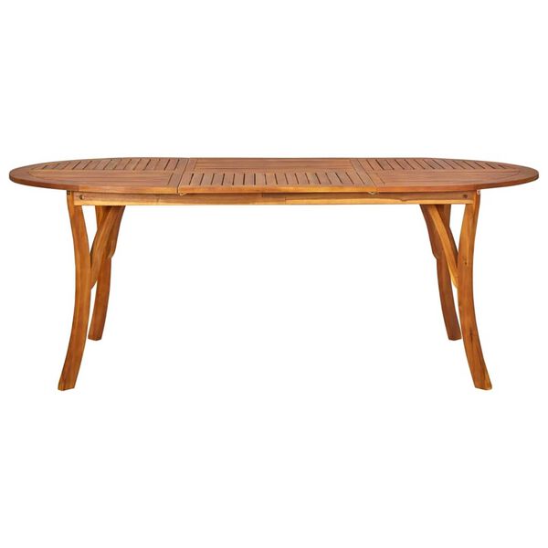 vidaXL Sodo valgomojo komplektas, 7 dalių, juodas (310624+313122)