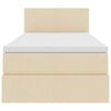 vidaXL Lova su daiktų laikymo vieta ir čiužiniu Kremas 90 x 190 cm