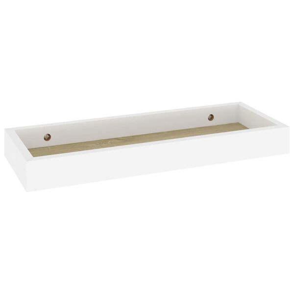 vidaXL Loggia Sieninės lentynos, 4vnt., ąžuolo/baltos, 40x15x4cm, MDF