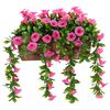 vidaXL Dirbtinės gėlės Purpurinė raudona 55 x 20 x 55 cm PE ir plienas