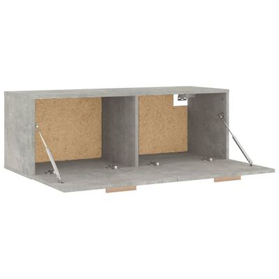 vidaXL Sieninė spintelė, betono pilka, 100x36,5x35cm, apdirbta mediena