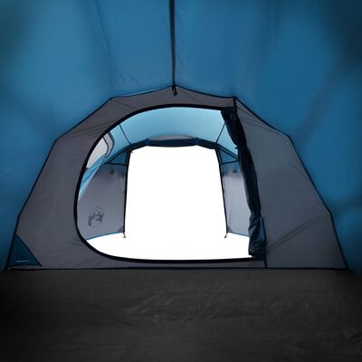 vidaXL Stovyklavimo palapinė, mėlyna, dvivietė, tunelinė