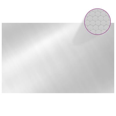 vidaXL Saulės šviesą sugerianti baseino plėvelė, sidabrinė, 8x5m, PE