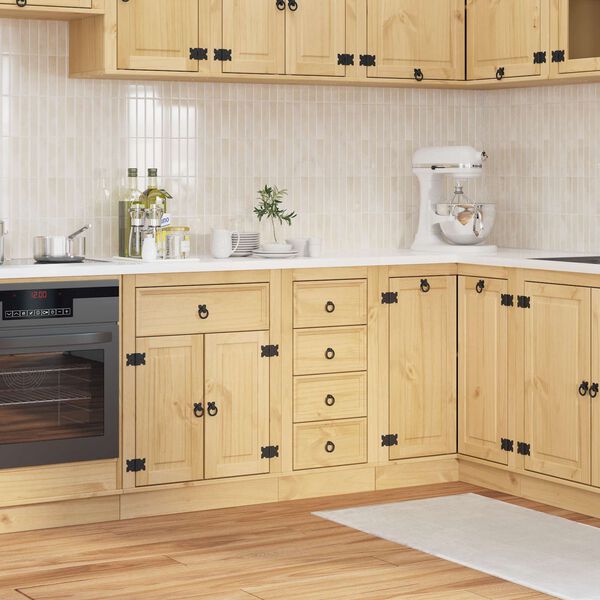 vidaXL Spintelė su stalčiais SKI Medaus Ruda 40 x 46 x 81 cm