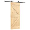 vidaXL Slankios durys Natūrali ir juoda 85 x 210 cm