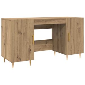 vidaXL Stalas artisano ąžuolo Apdirbta mediena 140 x 50 x 75 cm