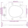 vidaXL Tualeto sėdynė Juoda 45,5 x 37,5 x 3,8 cm Duroplastas