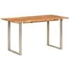 vidaXL Valgomojo stalas, 140x70x76cm, akacijos medienos masyvas