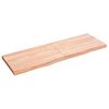 vidaXL Stalvir&scaron;is, &scaron;viesiai rudas, 120x40x(2-4) cm, medienos masyvas