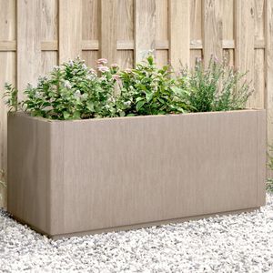 vidaXL Sodo lovelis, &scaron;viesiai pilkos spalvos, 80x36x35cm, PP