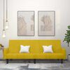 vidaXL Dvivietė sofa-lova, geltonos spalvos, aksomas