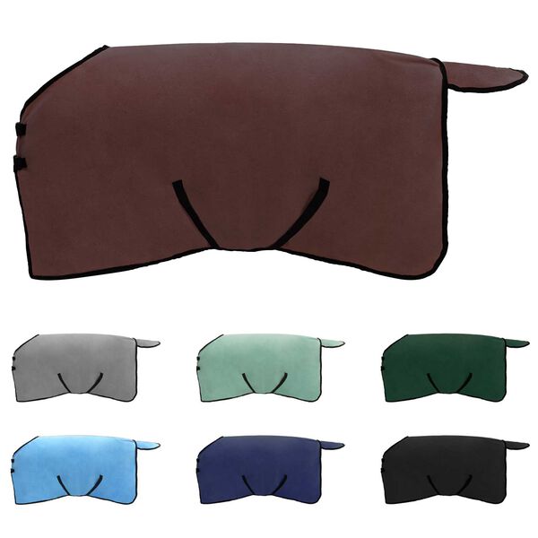 vidaXL Arklių antklodė Pilnas Tamsiai Rudas Poliesteris