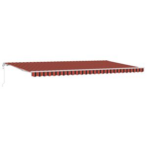 vidaXL I&scaron;traukiama markizė oranžinė ir ruda 600 &times; 300 cm